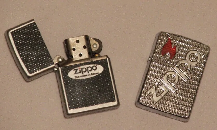 The zippo which should not be used to light pipes or cigars