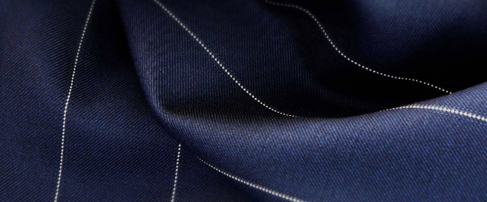 100% Pure New Wool Pinstripe Fabric