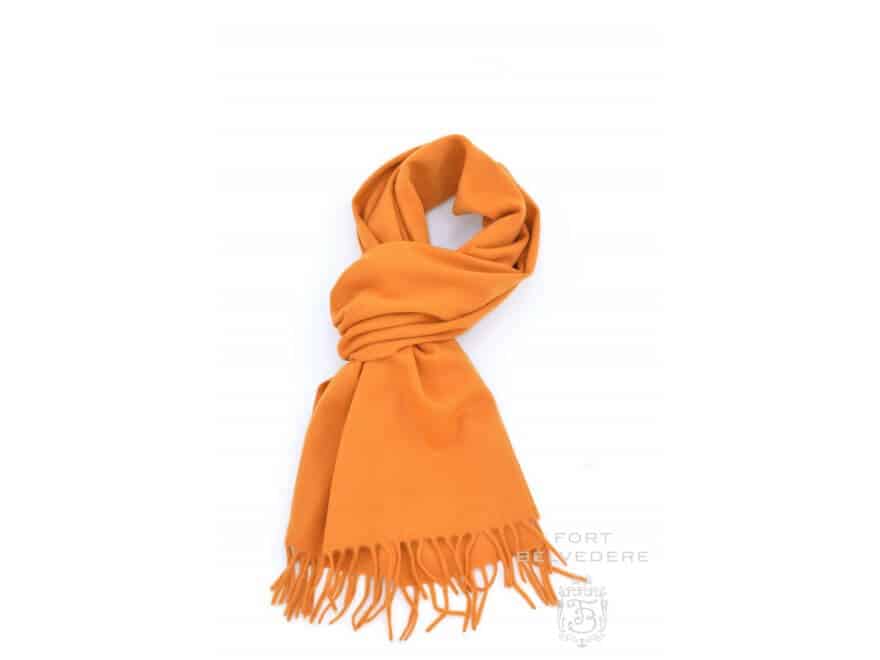 Solid Sunflower Orange Cashmere Scarf 180 X 30 Cm Made In Germany Fort Belvedere Cashmere Scarf in Solid Sunflower Orange - Fort Belvedere