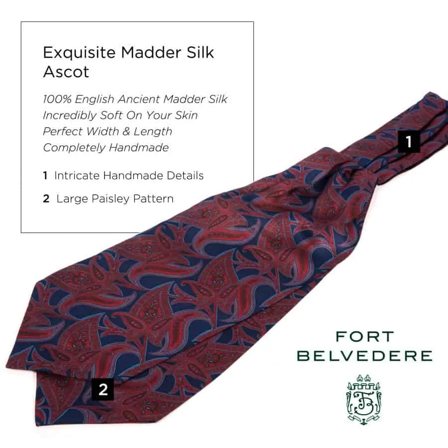Quality Soft Silk Ascot From Fort Belvedere