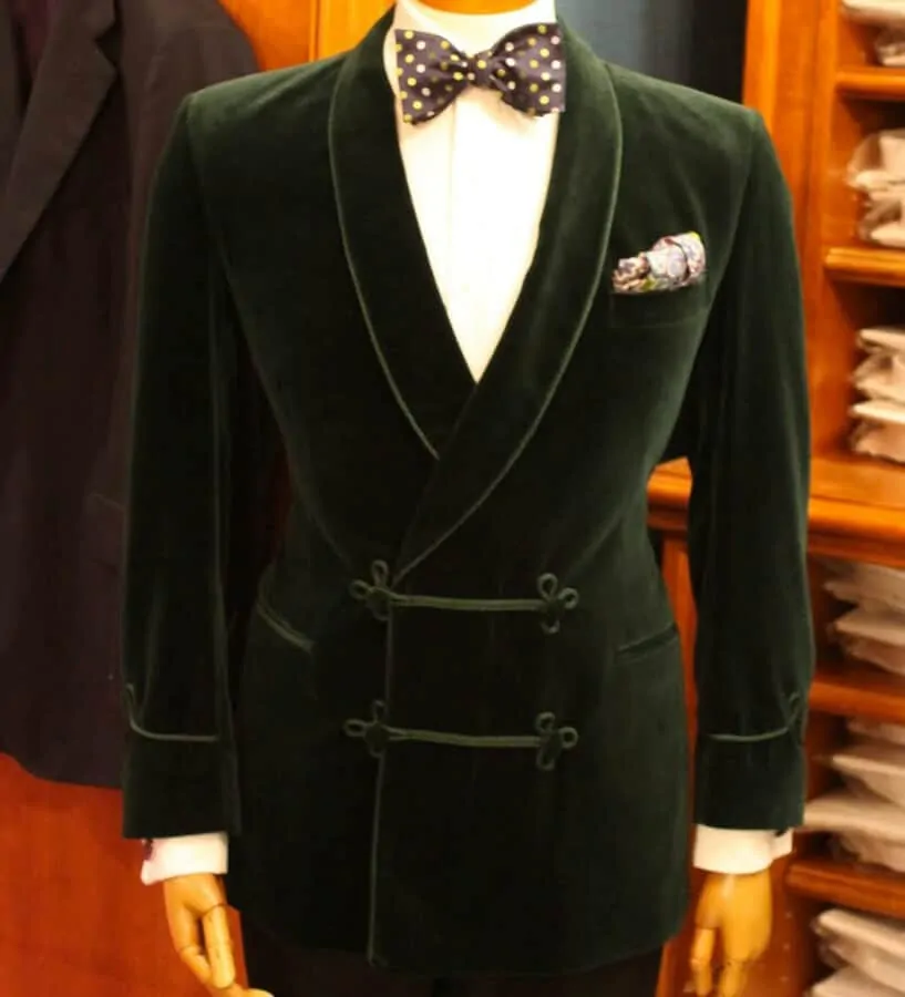 Smoking jacket thats perfect for a night on the town