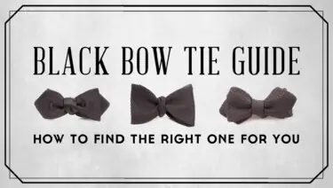 Cover showing three different black bow ties from Fort Belvedere