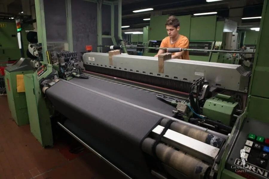  Fabric being machine woven at Vitale Barberis Canonico