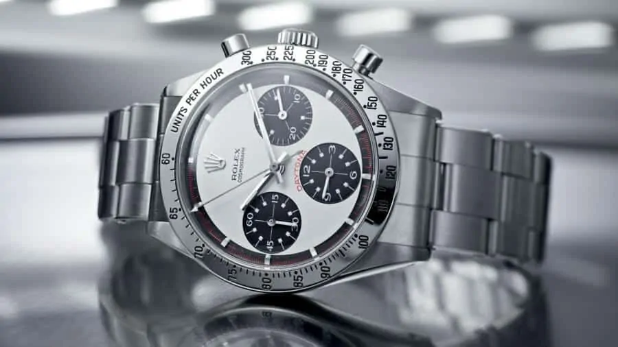 A classic Rolex Daytona in stainless steel