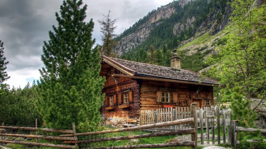 A quaint hunting lodge