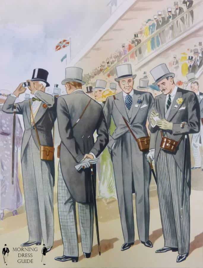 Gentlemen-at-Royal-Ascot-in-Morning-Coats with Balmoral Boots and Button Boots