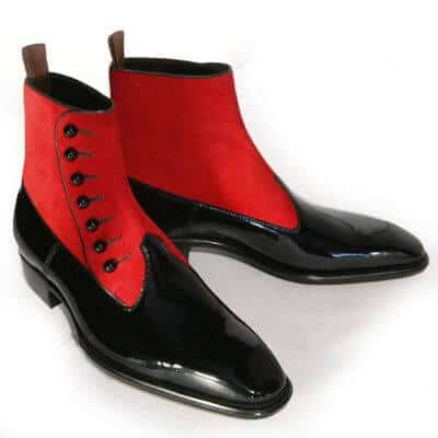 Otsuka Buttons boots in red