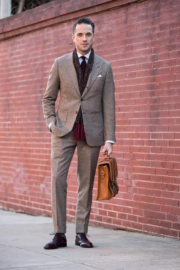 Brian Sacawa wearing houndstooth suit