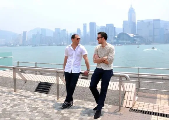 Dan and Michael enjoying the beautiful city of Hong Kong