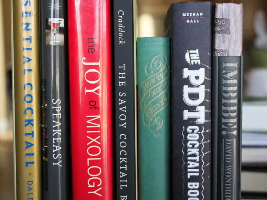 A selection of classic cocktail books