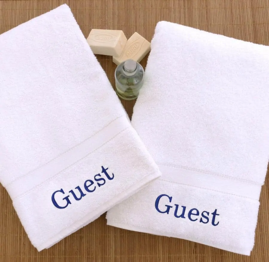 Consider marked towels to make it easier for guests to feel comfortable