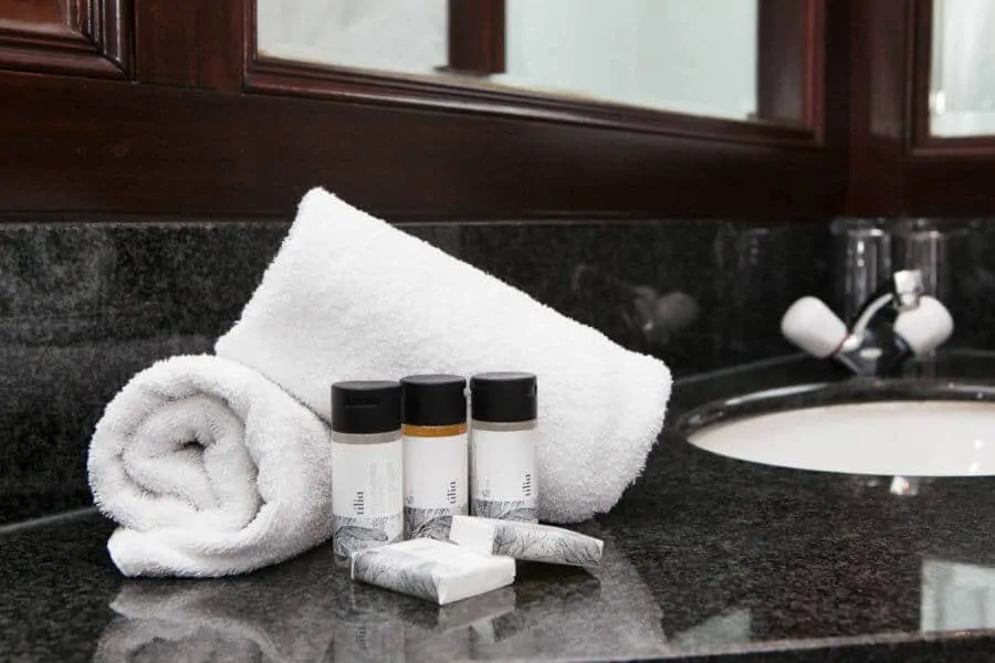Leaving towels and toiletries visible is a great way to avoid uncomfortable questions