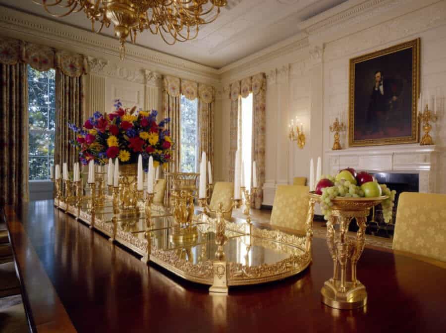 Exquisite art piece in White House dining room