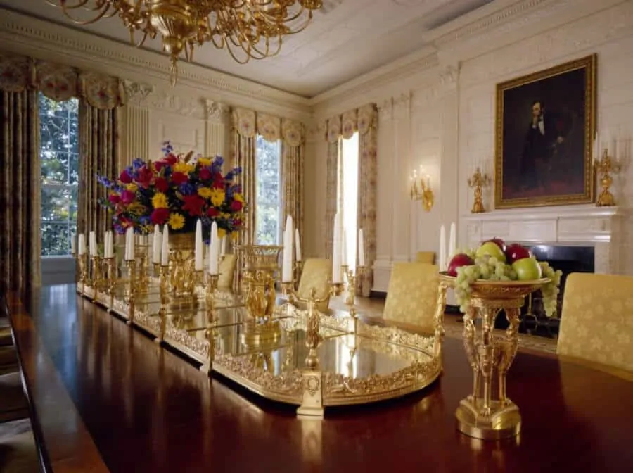 Exquisite art piece in White House dining room