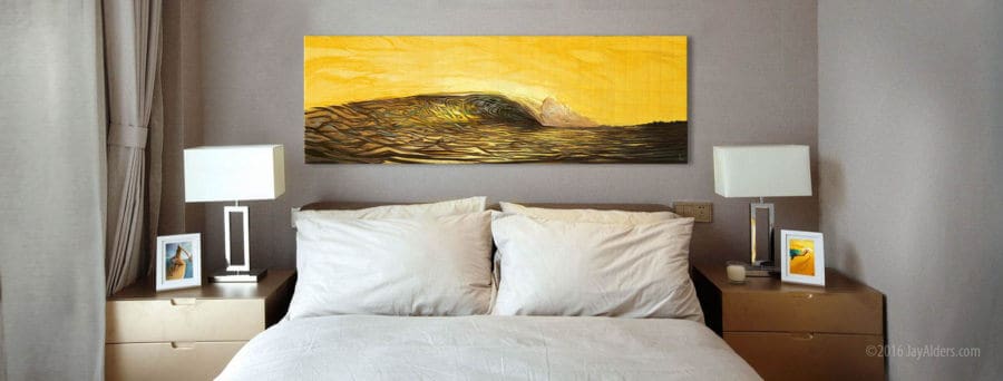 Inspirational art in bedroom