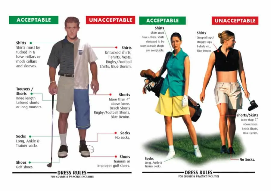 modern golf attire