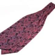 A red ascot on a white background