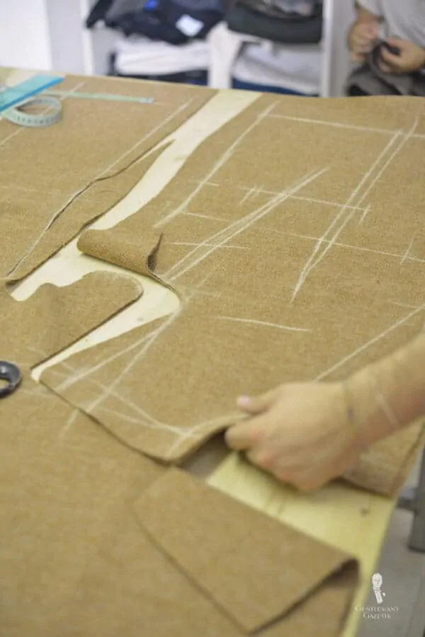 Handmade pattern for a bespoke suit