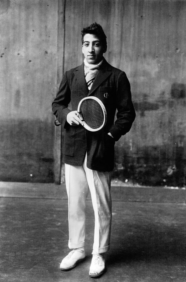 Rene Lacoste with his formal tennis attire