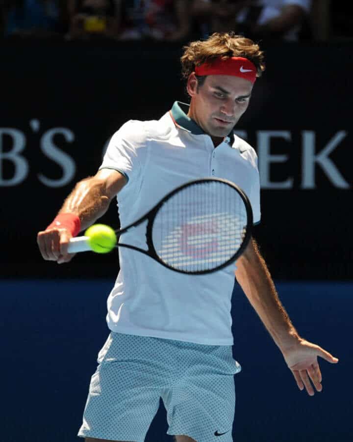 Roger Federer in Nike tennis attire