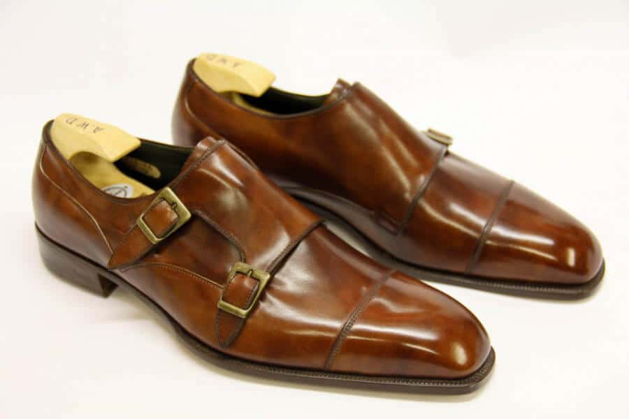 Vintage and beautiful double monk shoes in brown