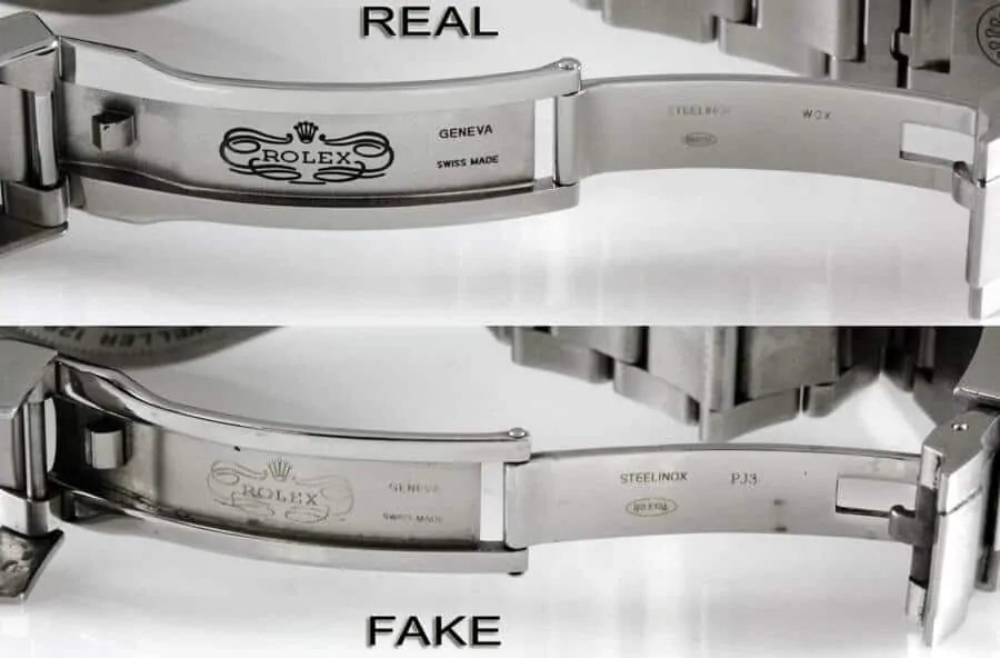 A real vs fake Rolex