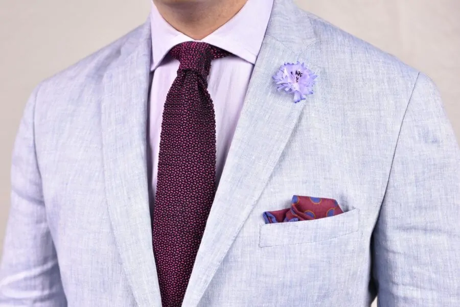 Pink Two Tone Knit Tie Fort Belvedere