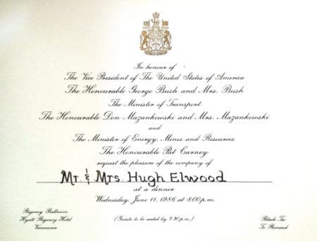 A photograph of a black tie invitation