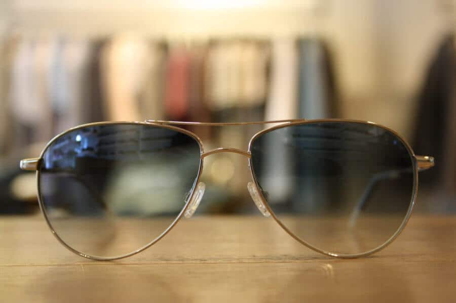 Oliver Peoples Benedict Aviators from the front