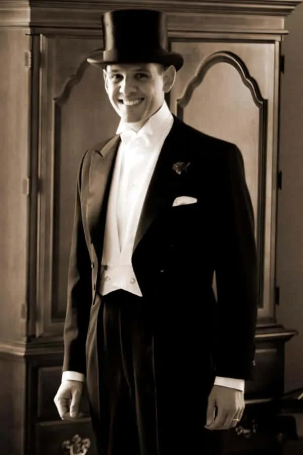 Sven Raphael Schneider in a White Tie Tailcoat