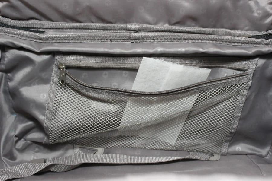 add dryer sheet to your suitcase to keep it smelling fresh