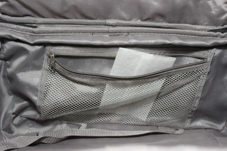 add dryer sheet to your suitcase to keep it smelling fresh