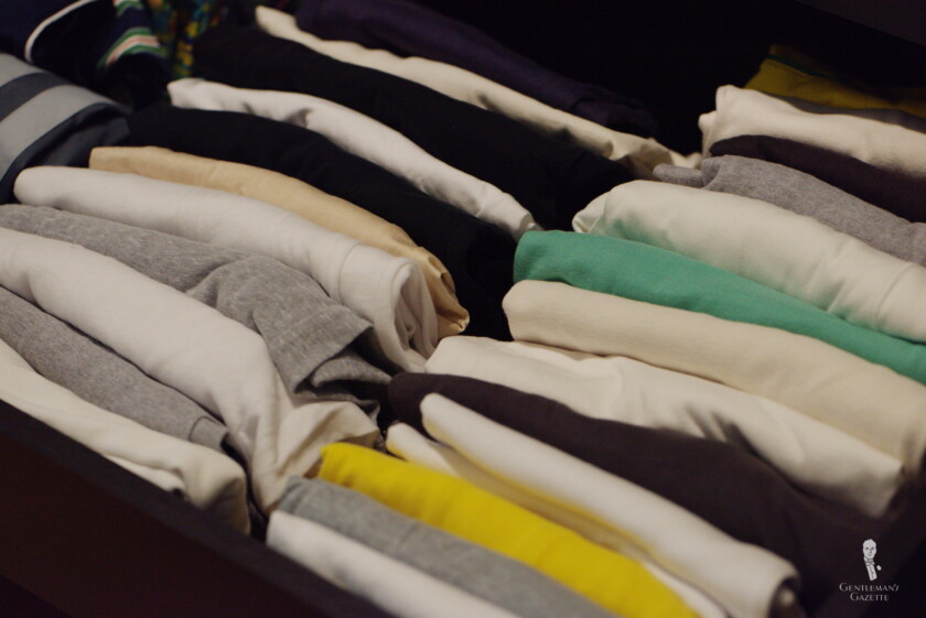 fold your tshirts or underwear vertically rather than stack it