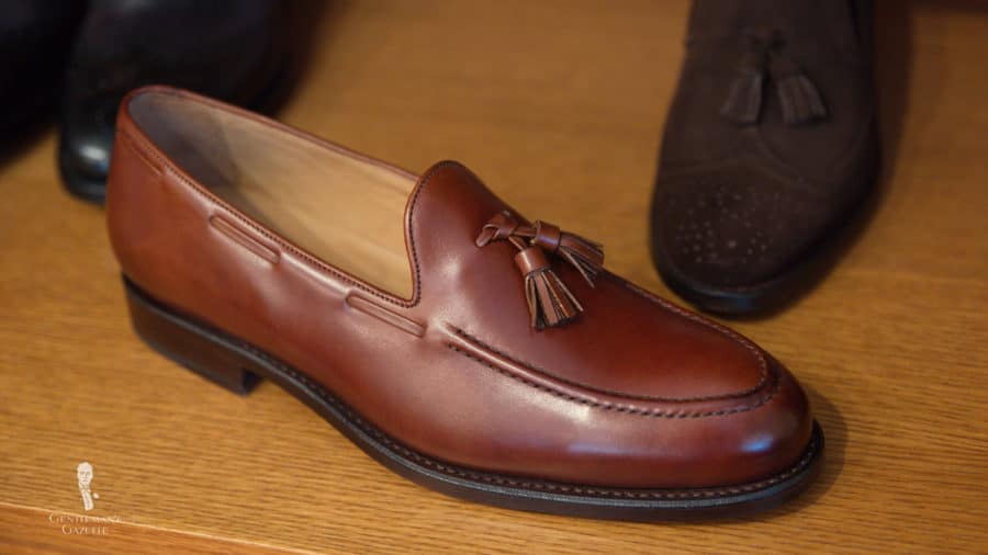 shoe made out of boxcalf leather