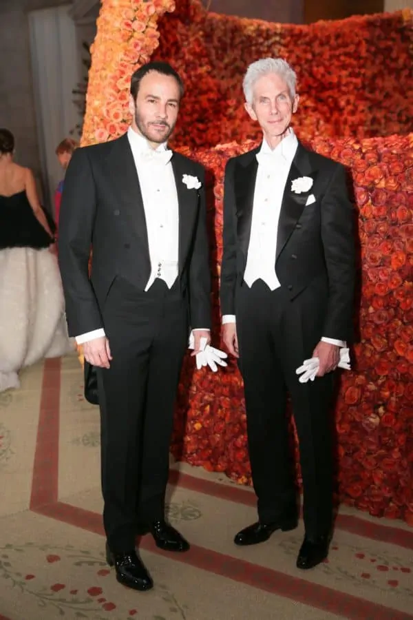 Tom Ford and Richard Buckley in White Tie