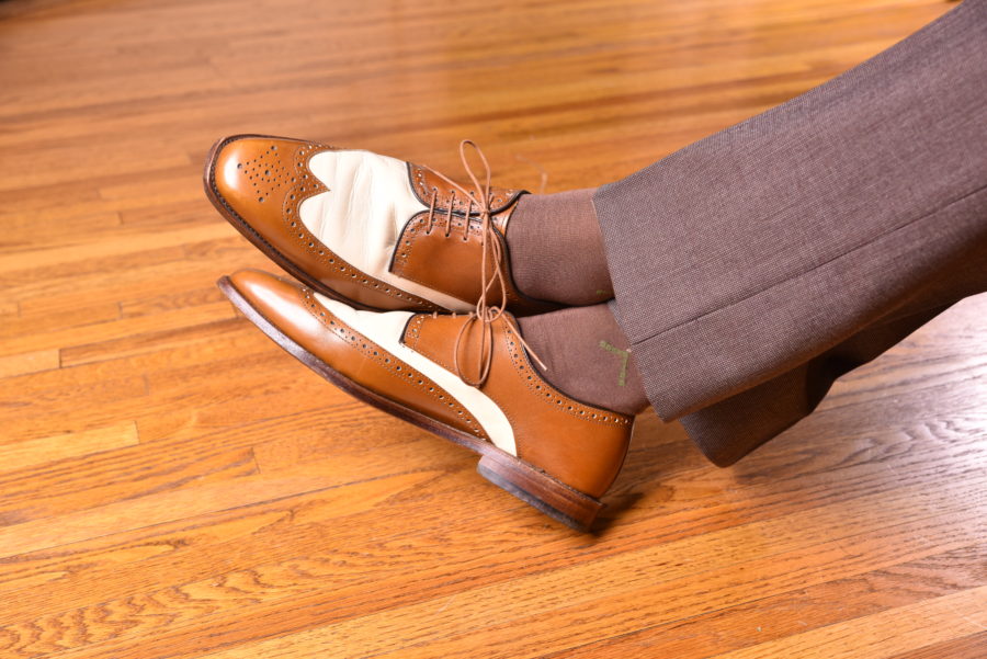 With white dress shoes socks How to