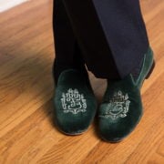 Albert Slippers are an option with your dinner jacket at home