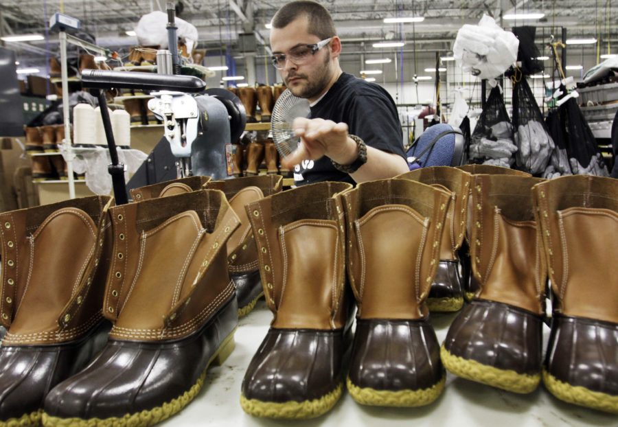 Duck boots in the making at LL Bean