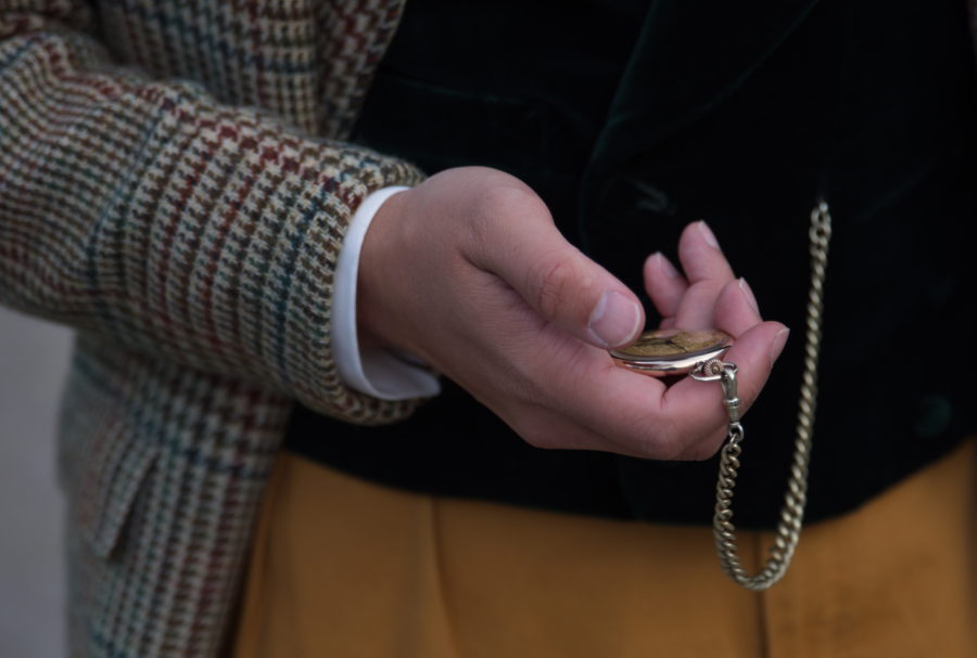 A pocket watch and chain is similarly formal to a dress watch and adds a touch of vintage cool to classic looks