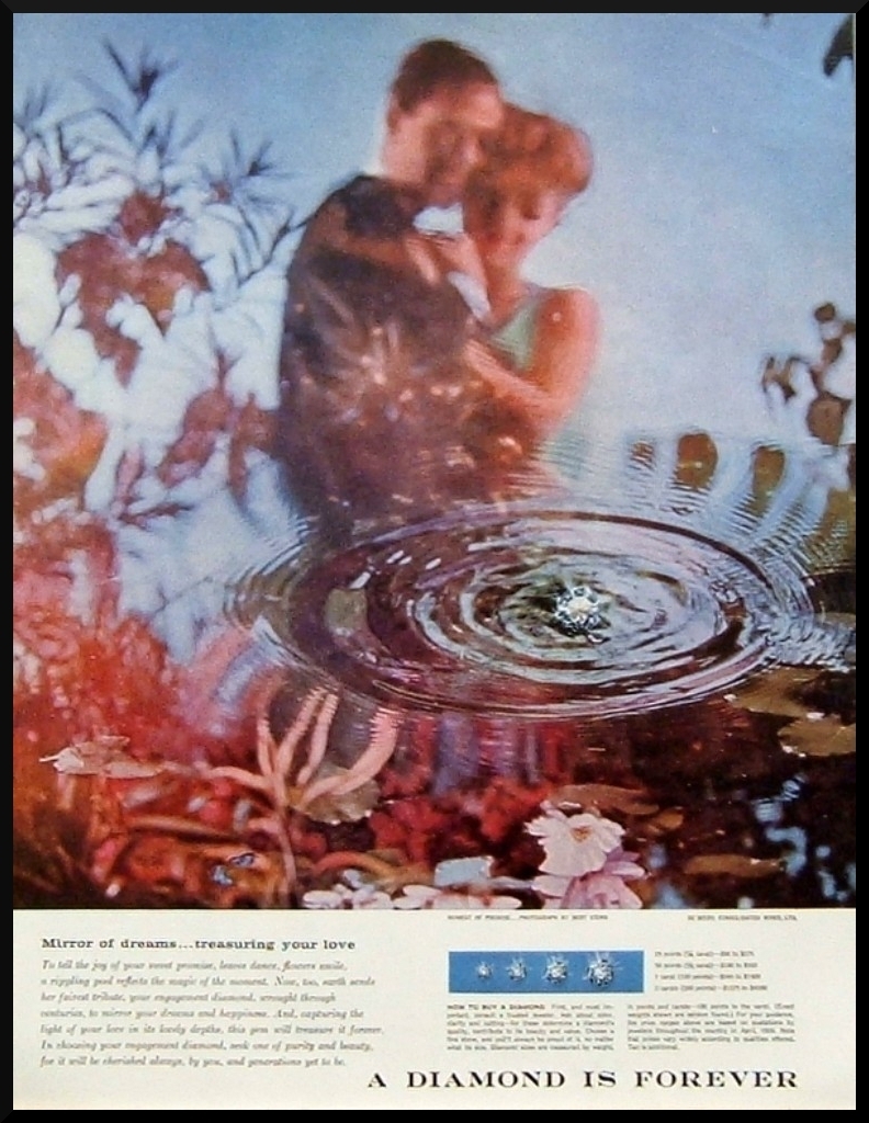 1958 DeBeers Diamond Ad