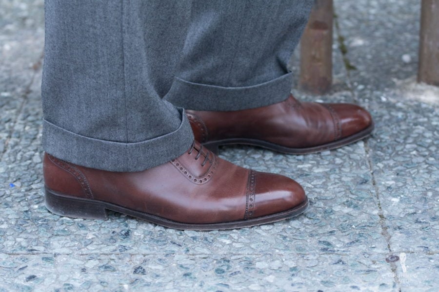 A brown quarter brogue Oxford is a wonderful shoe to have in ones shoe closet