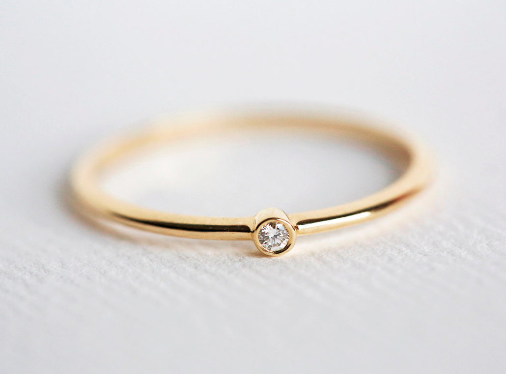 Tiny engagement ring