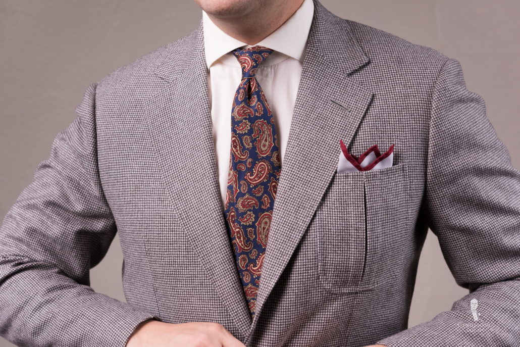 Madder Silk Tie in Purple with Paisley Fort Belvedere