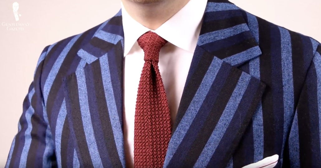 A striped full canvas vintage rowing blazer