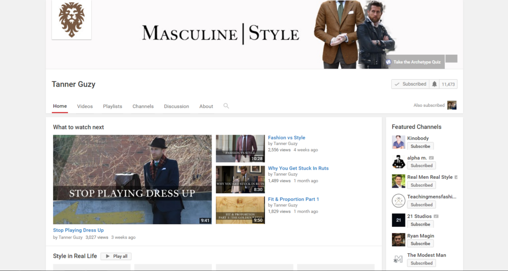 masculine style