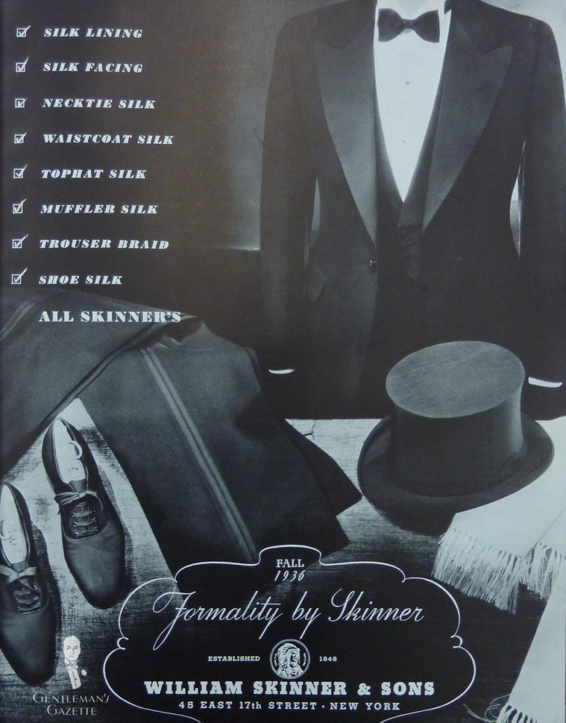 Black Tie Silk ad 1936 USA