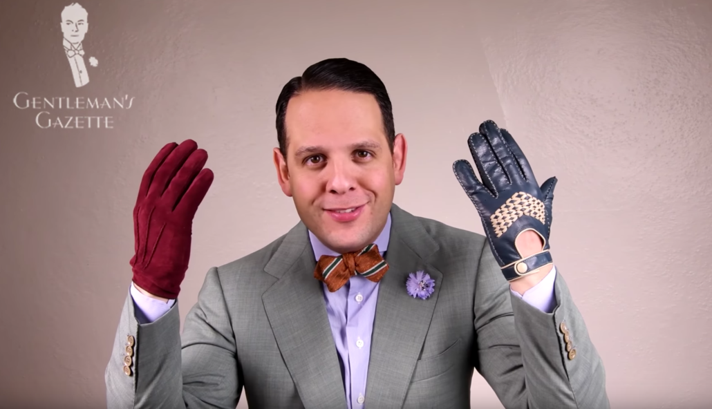 Raphael shows two variations of Fort Belvedere gloves on each hand