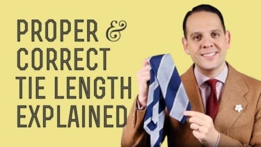 proper & correct tie length