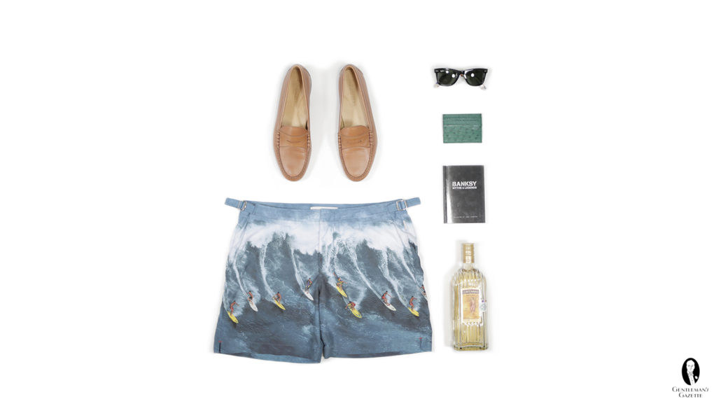The most casual look with loafers is the Bathing Suit
