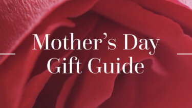 Mother's Day Gift Guide Cover with Rose closeup in the background